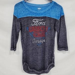 Ford "Ford Muscle Car Garage" 3/4 Length Sleeve Women's Tee